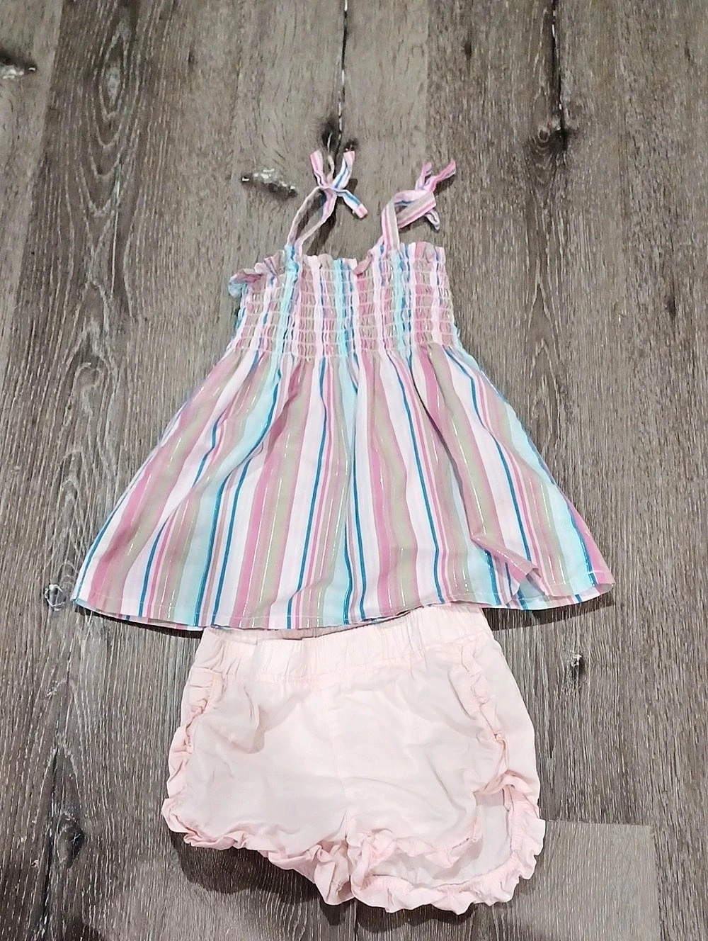 Penelope Mack Girls Size 5 Striped Dress Set Like New